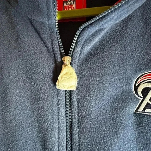 NWOT NFL New England Patriots Full Zip Fleece Sweater Men Size XL Blue. - Picture 4 of 12